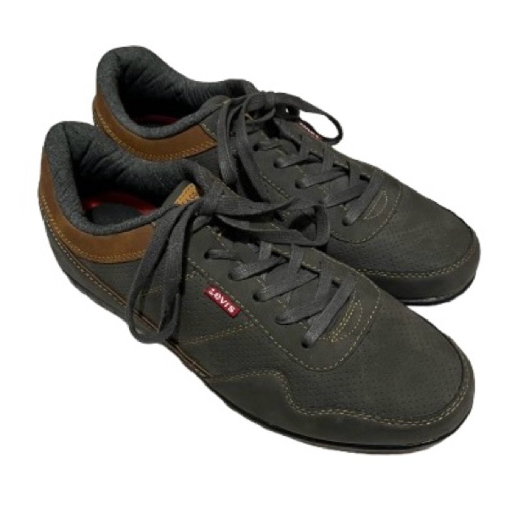 Levi's Men's Dark Gray and Brown Sneakers NWOT